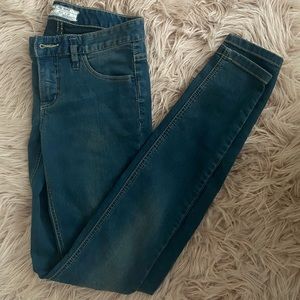 Free People Dark Wash Super Skinny Jeans